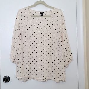 TORRID Polka Dot Georgette Blouse Size Plus 0/Large/12